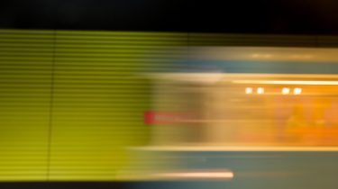 fahrende U-Bahn