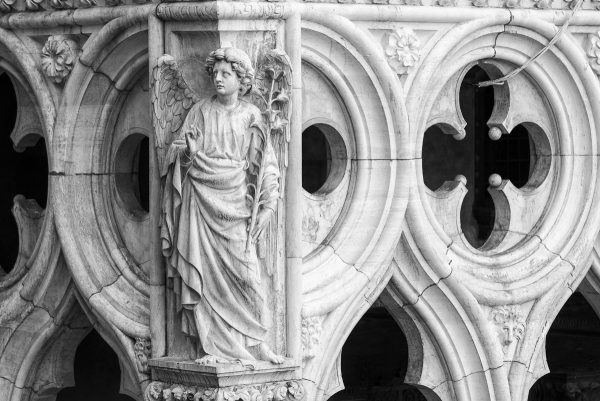 Venedig Schwarzweiss -
Detail am Dogennpalast