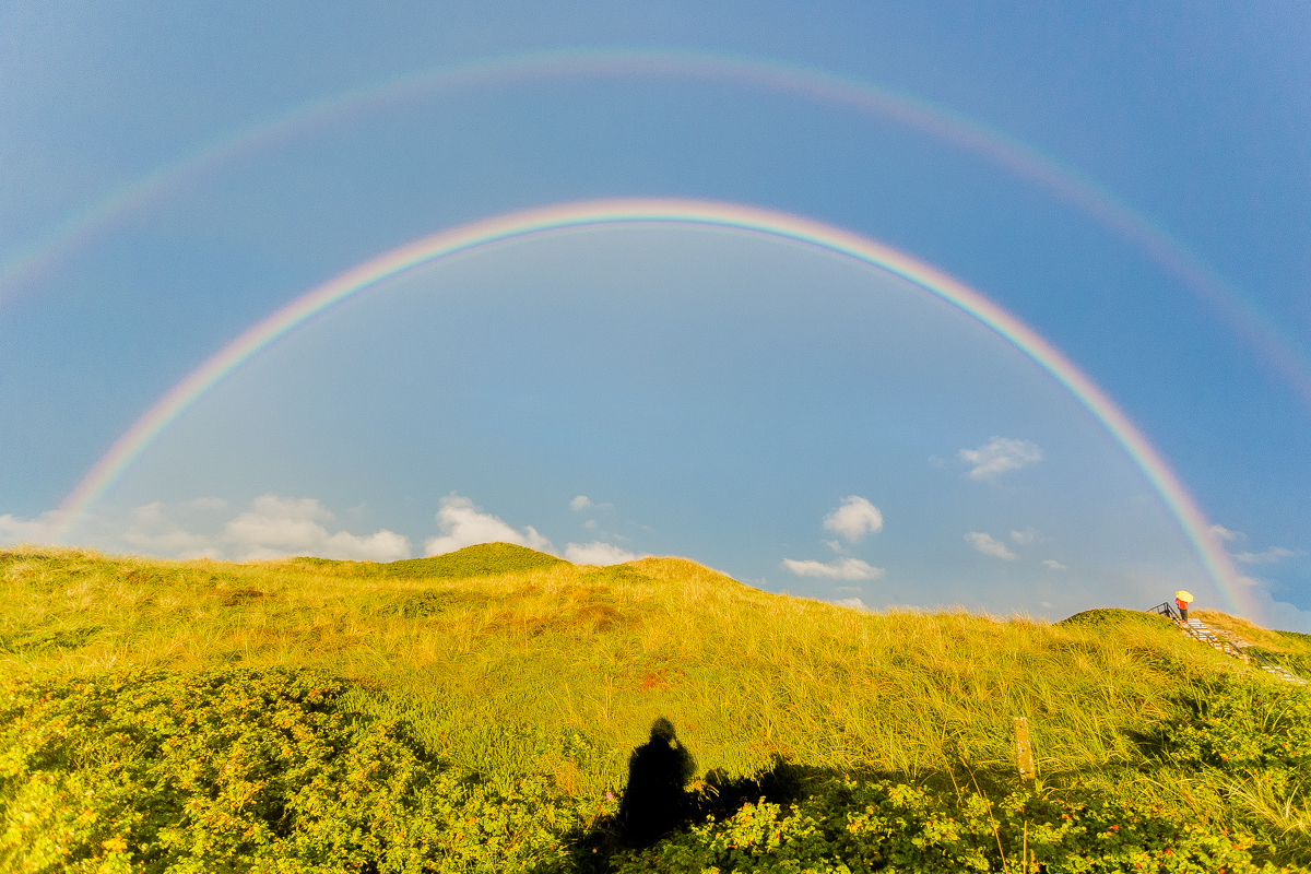 Selfie unterm Regenbogen